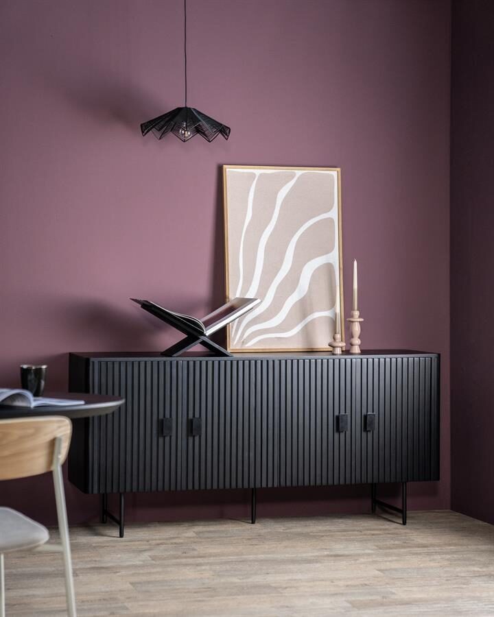 Dressoir Remi 4-drs. – zwart
