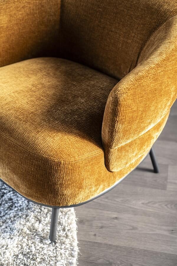 Fauteuil David – mosterd Safari