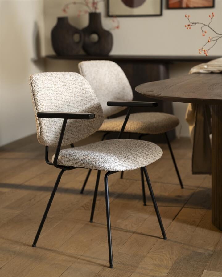 Stoel Jon met arml – zwart Maywood
