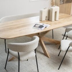 Eettafel Nikki 280×100 – naturel
