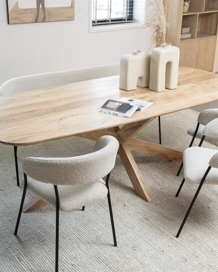 Eettafel Nikki 280×100 – naturel