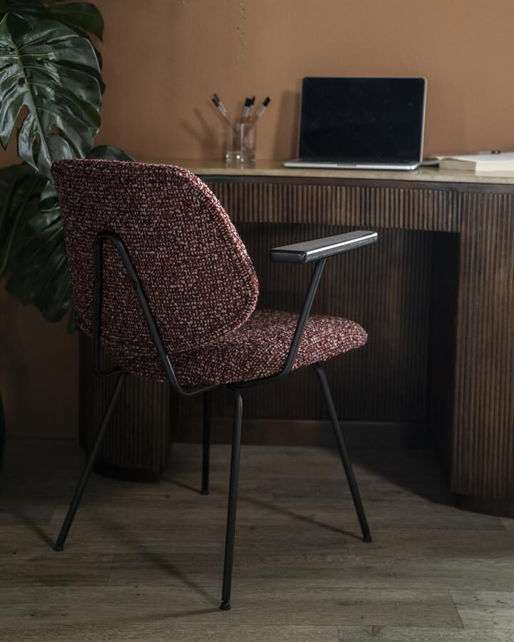 Stoel Jon met arml – rood Maywood