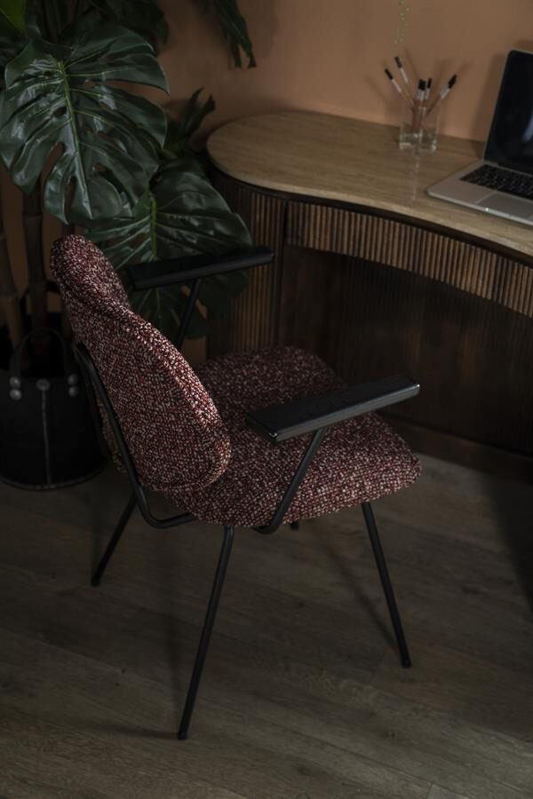 Stoel Jon met arml – rood Maywood