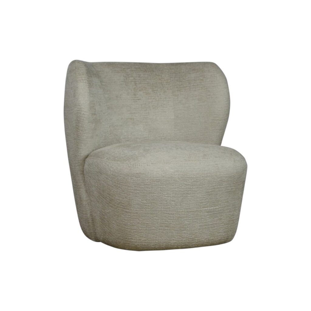 Fauteuil Rhona naturel wildeboer comfortabel zacht stof groot