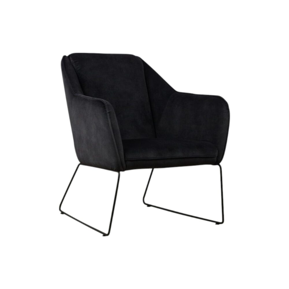Fauteuil Yuno zwart wildeboer zacht comfortabel lounge