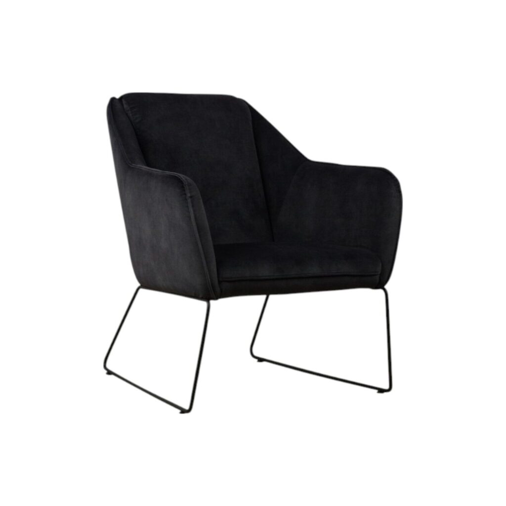 Fauteuil Yuno zwart wildeboer zacht comfortabel lounge