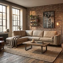 Wildeboer hoekbank Ferry met rond eiland element en snel leverbaar uit voorraad!