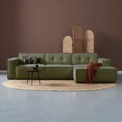 Hoekbank Flow majestic groen grote hoekbank pepp interiors