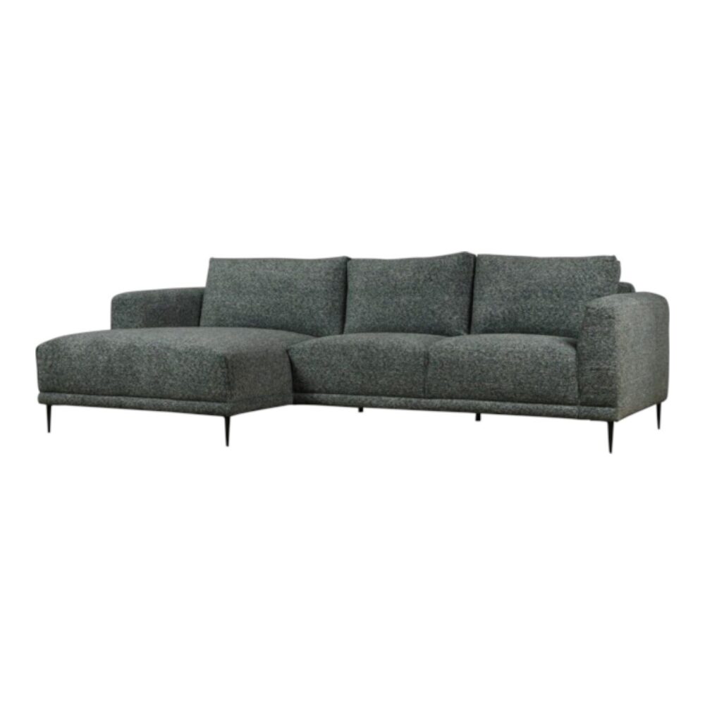 Hoekbank Nelly grijs long chair zacht klein comfortabel