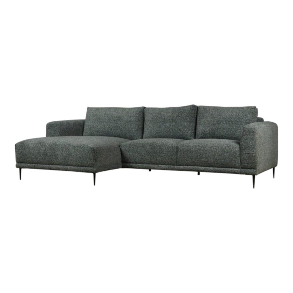 Hoekbank Nelly grijs long chair zacht klein comfortabel