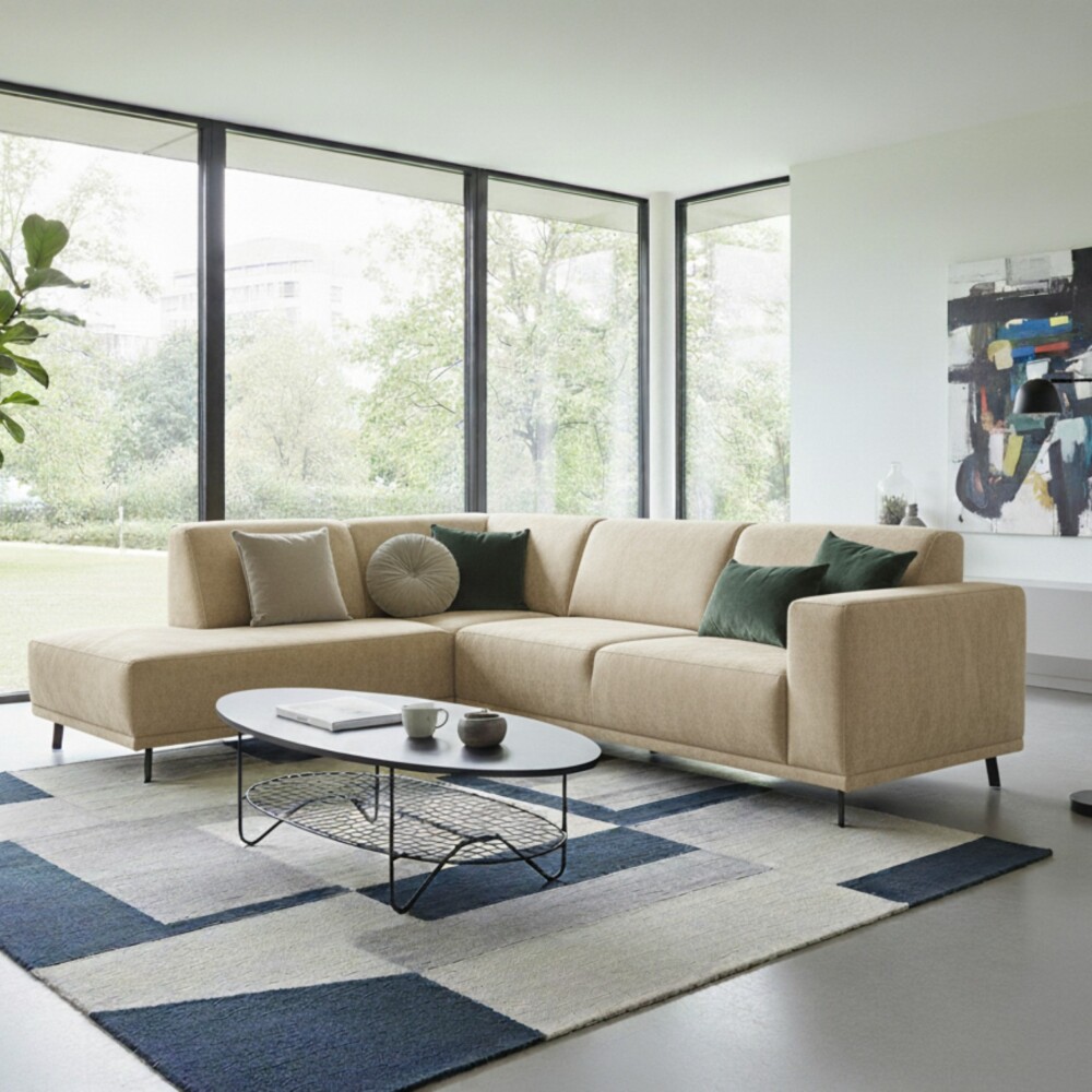 Hoekbank Oklahoma in Wit eco leder snel leverbaar!