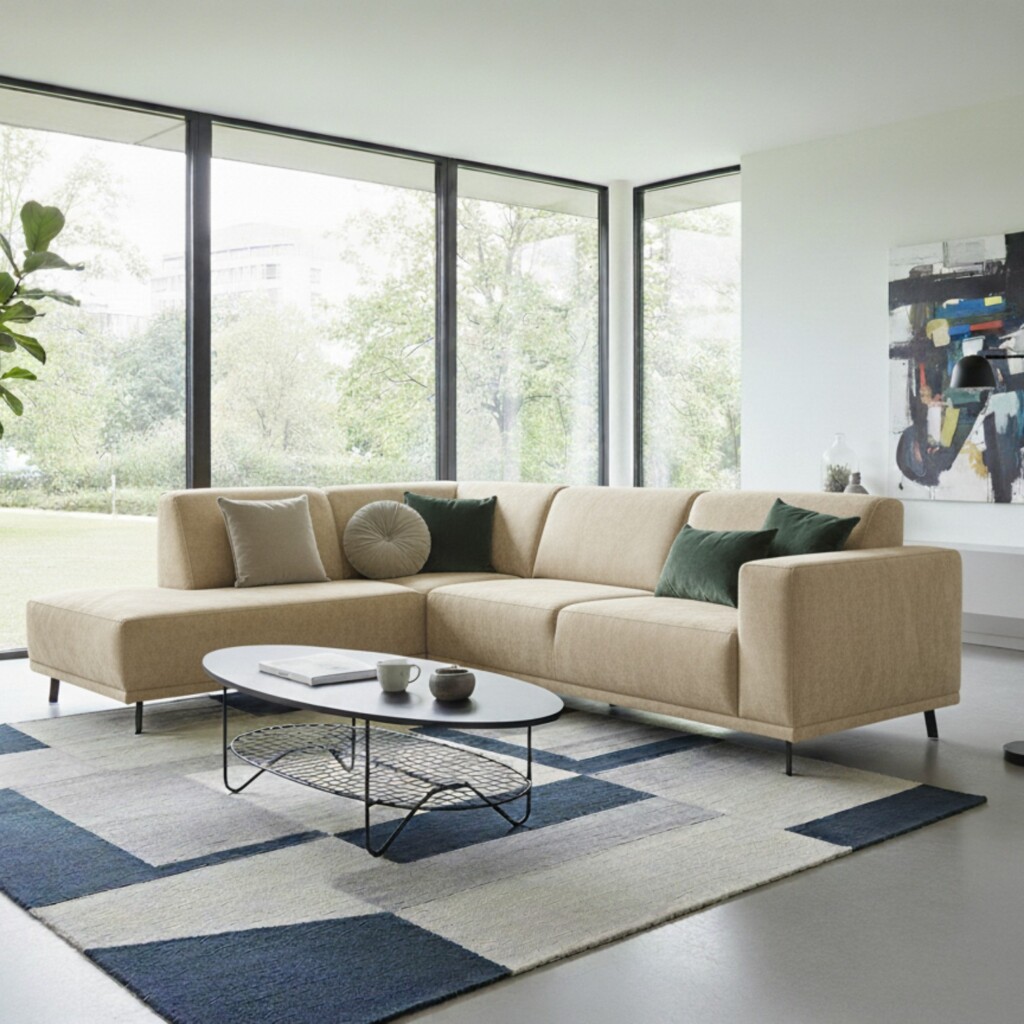 Hoekbank Oklahoma in Wit eco leder snel leverbaar!