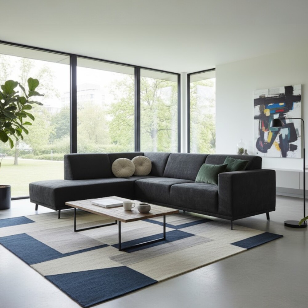 Hoekbank Oklahoma in antraciet van Wildeboer snel leverbaar!