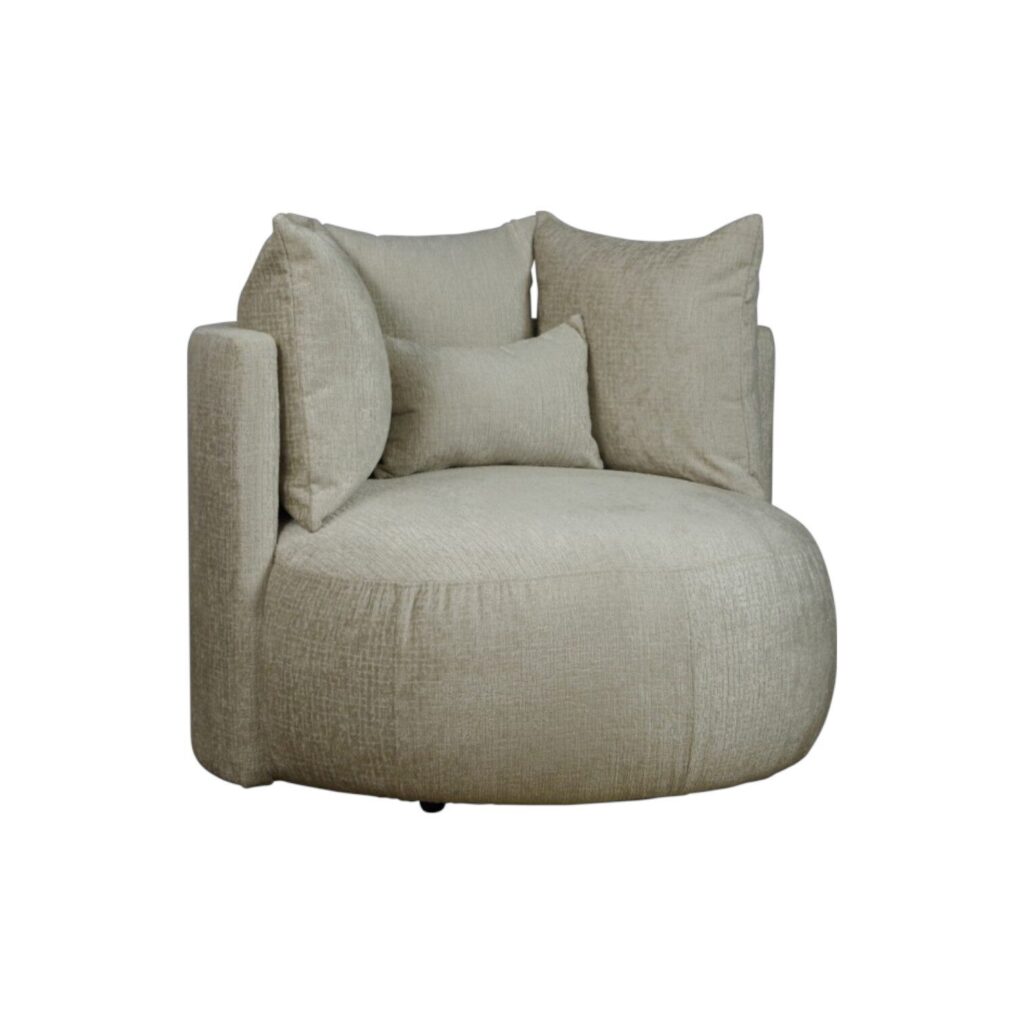 Loveseat Roxy beige rond comfortabel zacht groot wildeboer