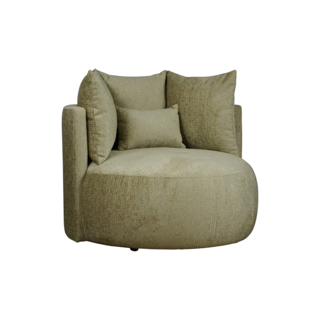 Loveseat Roxy zand comfortabel rond losse kussens comfortabel wildeboer