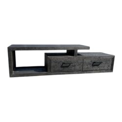 Tv meubel Solid teakhout | Zwart