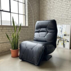 Relaxfauteuil Virgil van Chill Line BALR Edition zwart lederen