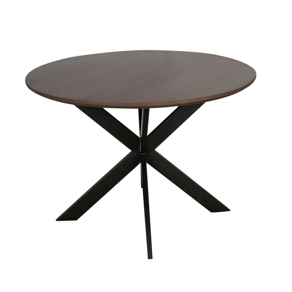 Eettafel Madison Walnut | 150 cm | Poot Black