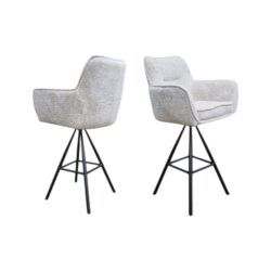 Barkruk 516 metalen frame stof zacht met armleuning