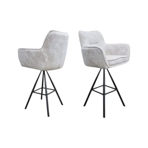 Barkruk 516 metalen frame stof zacht met armleuning