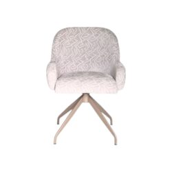Eetkamerstoel 433 zacht stof metalen poot wit patroon comfortabel koopmans