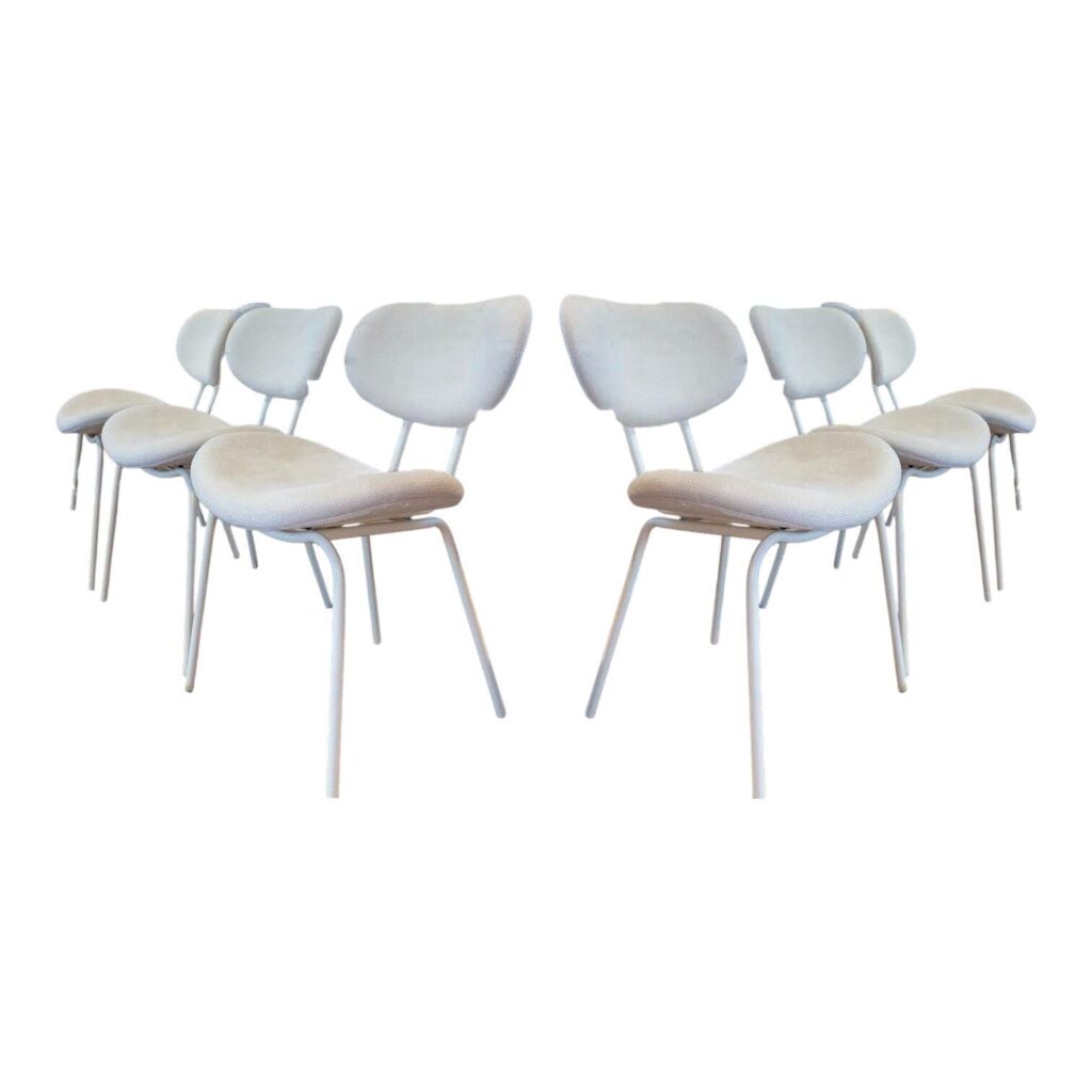 Eetkamerstoel Ace set van 6 stof zonder armleuning met rugleuning sale outlet uitverkoop mokana