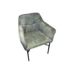 eetkamerstoel noel hunter groen velvet stof stoel metalen zwarte poten mokana sale outlet