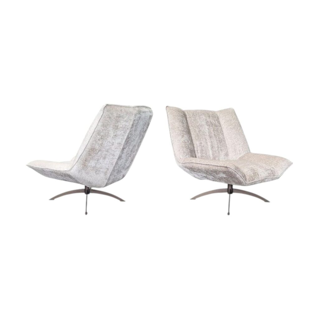 Fauteuil 620 koopmans meubelen wit ivoor metalen poot zacht lounge