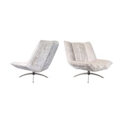 Fauteuil 620 koopmans meubelen wit ivoor metalen poot zacht lounge
