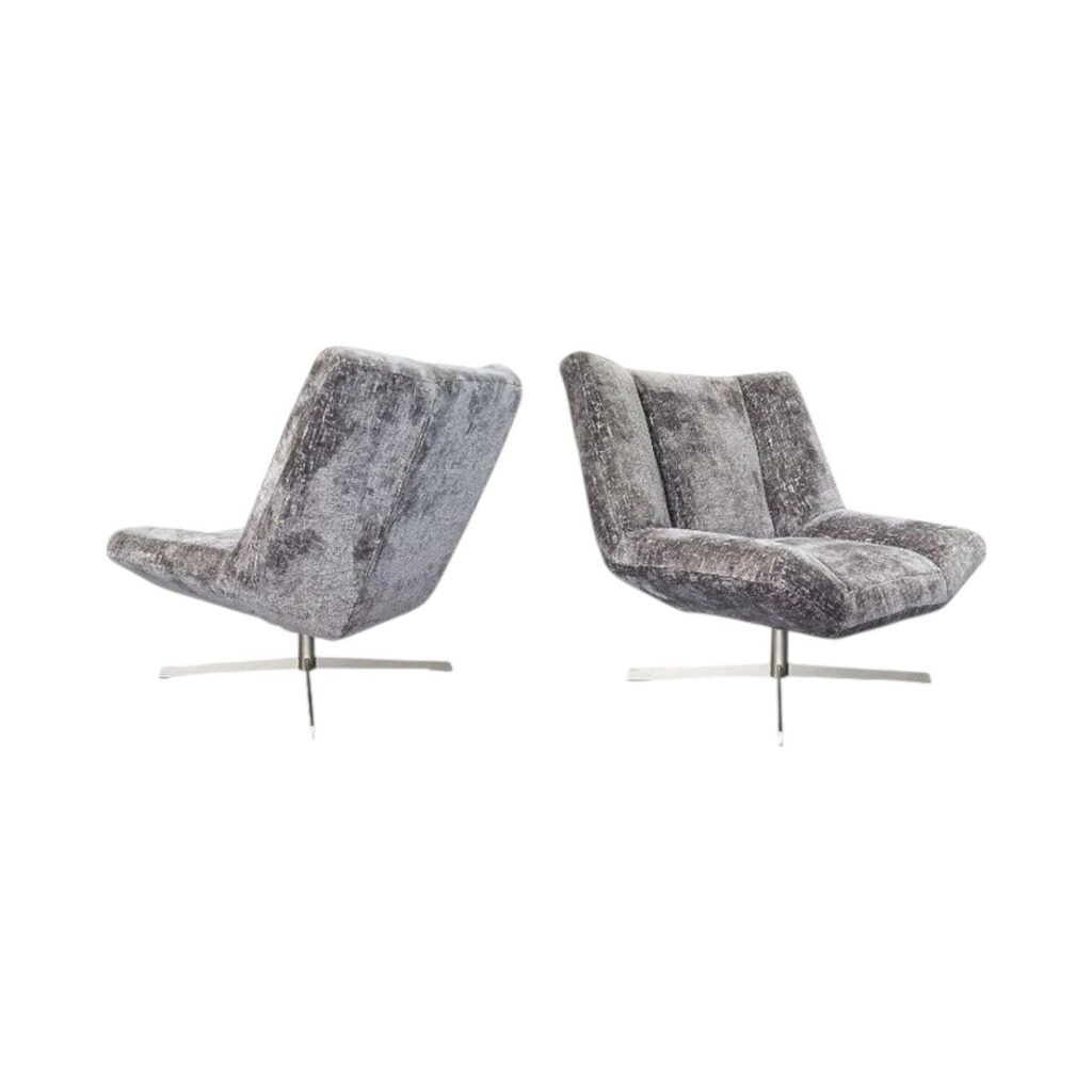 Fauteuil 625 comfortabel lounge leunen grijs metalen poot
