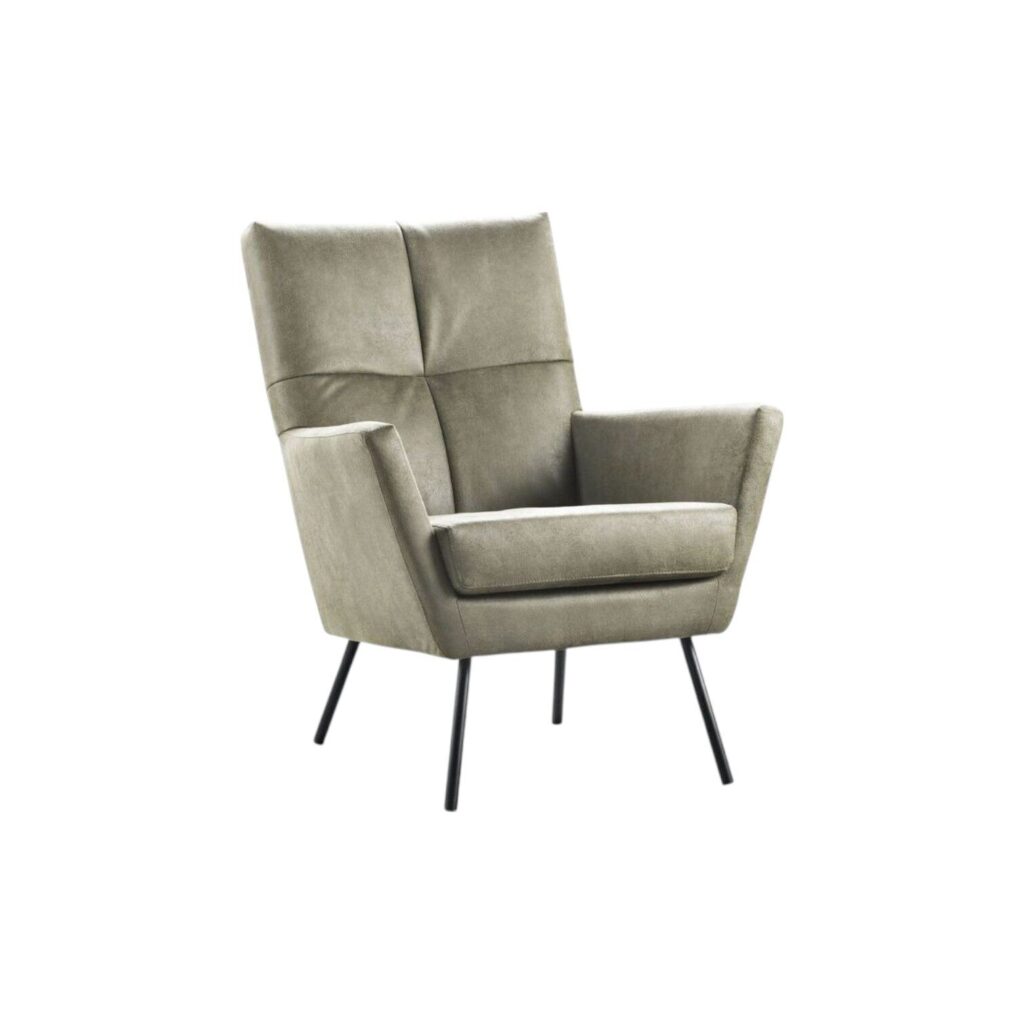 Fauteuil Bern vaste poot comfortabel kussen hoge rugleuning met armleuning