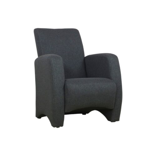 Fauteuil Manon grijs antraciet met armleuning kussen comfortabel leesstoel wildeboer