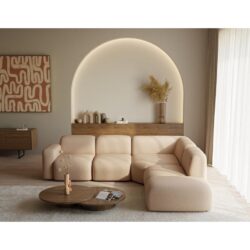 Hoekbank Cloudino creme beige agpol zacht comortabel