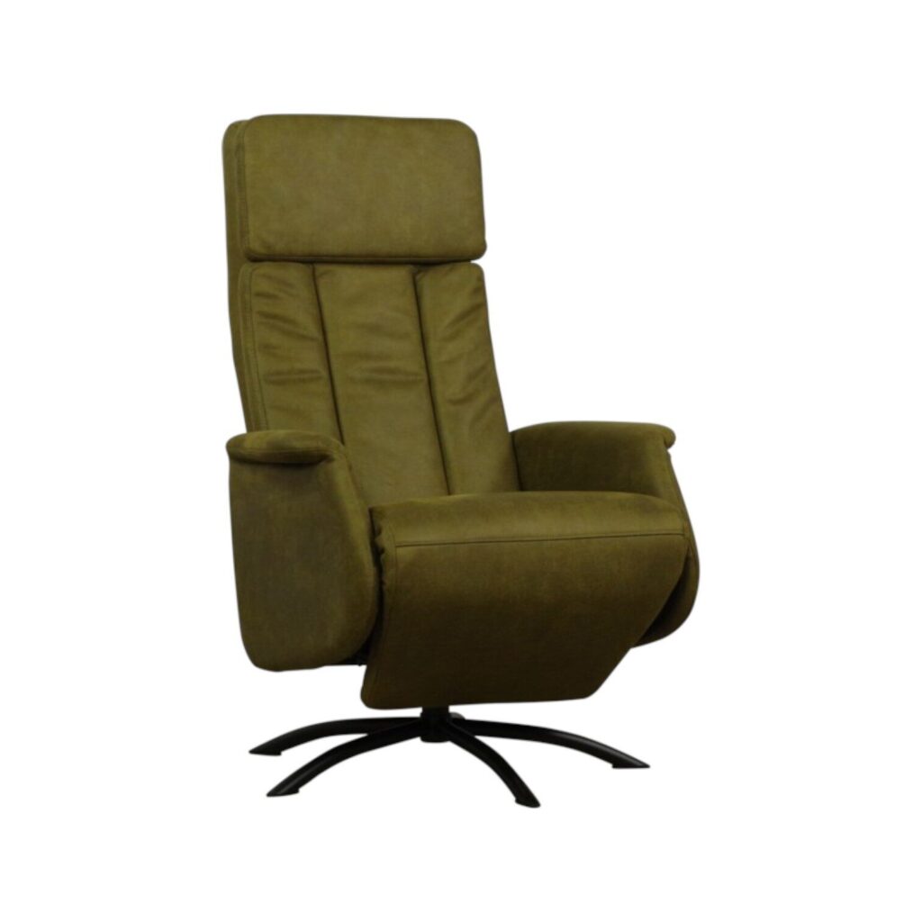 Relaxfauteuil Tom Wildeboer leer leder elekstrische en accu met armleuning en voetondersteuning