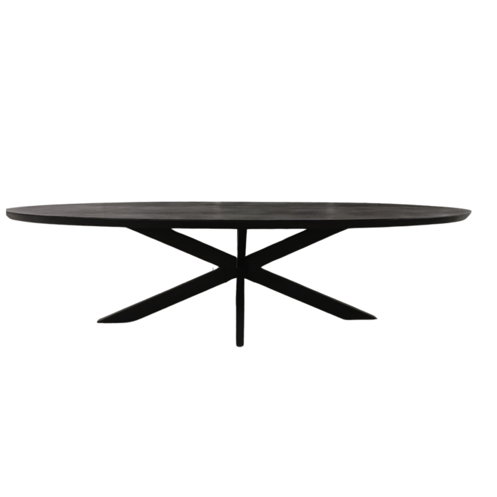 Dining Table Brandy Black | 300 cm | Oval