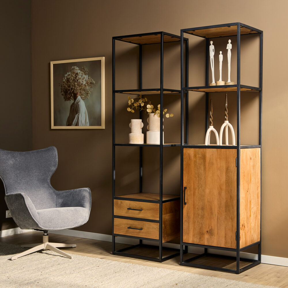 Boekenkast Denver 1 deur | 55 cm