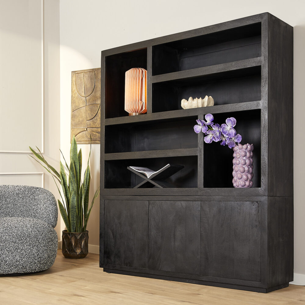 Vakkenkast Brussel Black XL | 160 cm