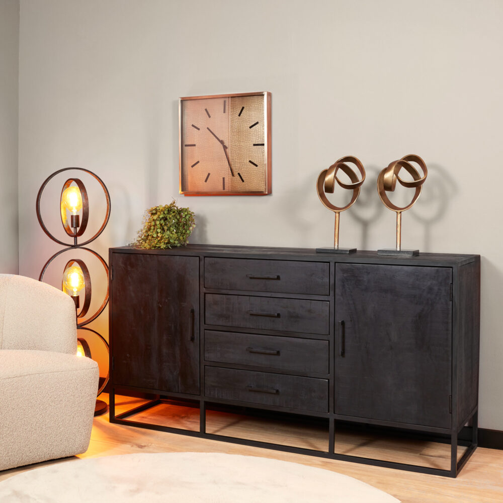 Sideboard Denver Schwarz | 165 cm