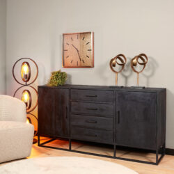 Sideboard Denver Schwarz | 165 cm