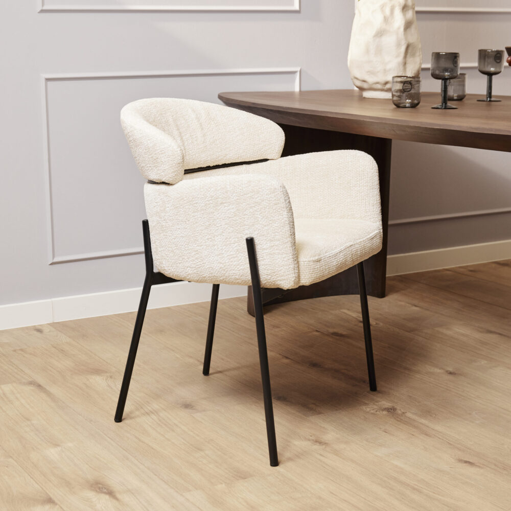 Eetkamerstoel Otis | White | Met armleuning