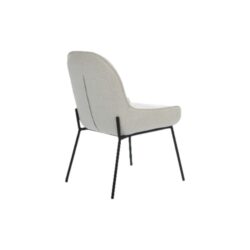Achterkant showmodel eetkamerstoel laura he design mokana stof metalen poot
