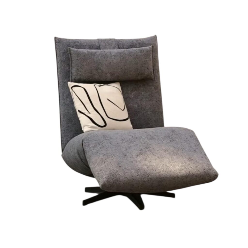 Outdoor relaxfauteuil Indi van Chill Line in waterafstotende stof antraciet geschikt voor het buitenleven en regen.