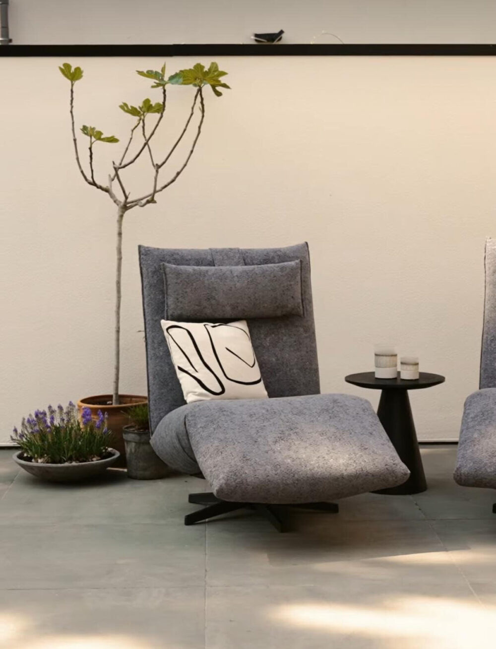 Relaxfauteuil Indi outdoor antraciet