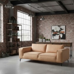 4 zits bank Jules cognac Direct Leverbaar Mokana Meubelen