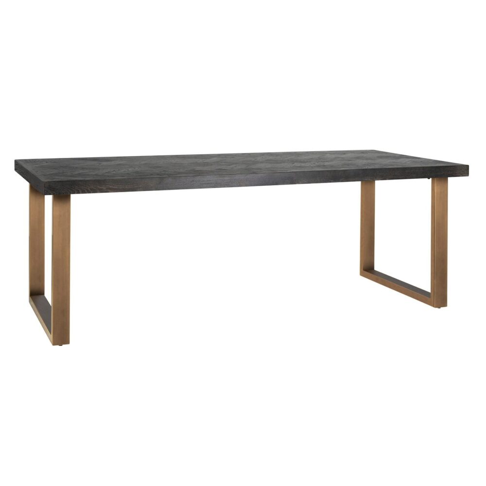 Eettafel Blackbone brass 180 (Black rustic)