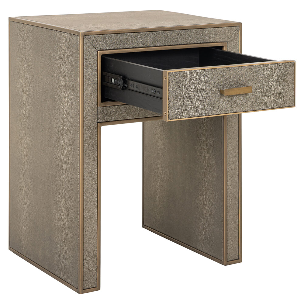 Nachtkastje Bloomville 1-lade incl. glas (Brown)