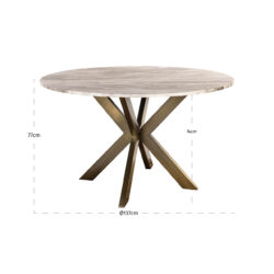 Eettafel Bottega 140Ø (White)