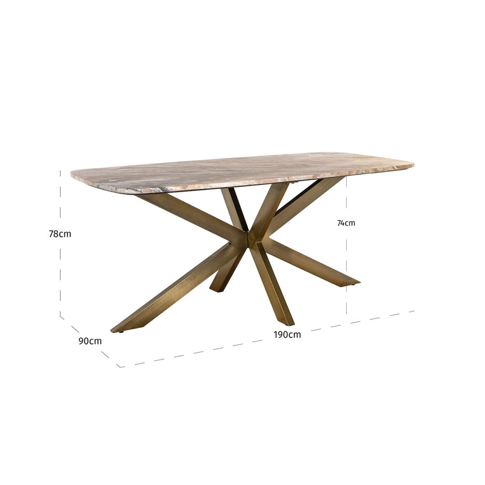Eettafel Bottega 190 deens ovaal (White)