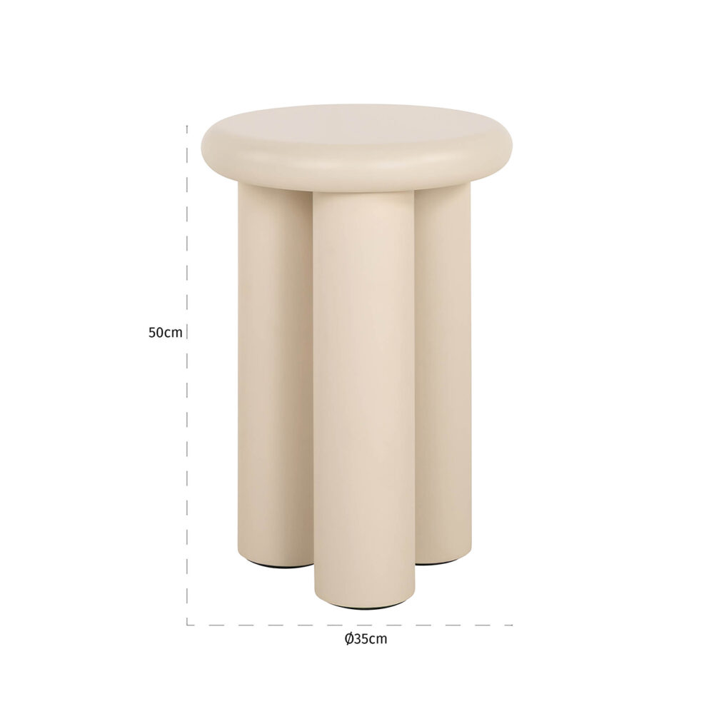 Bijzettafel Elbaz 35Ø (Beige)