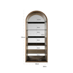 Wandkast Bowic (Brushed Gold)